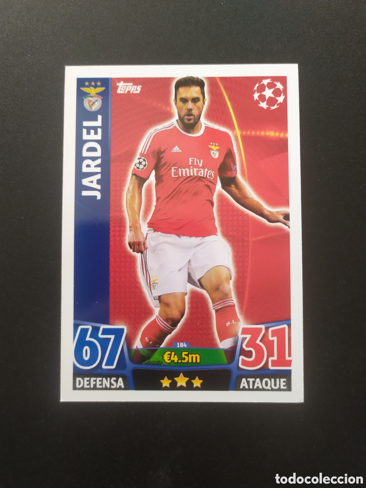 Cromos de f&uacute;tbol: UEFA Champions match attax topps 2015 2016 15 16 Jardel n&deg; 184 Benfica