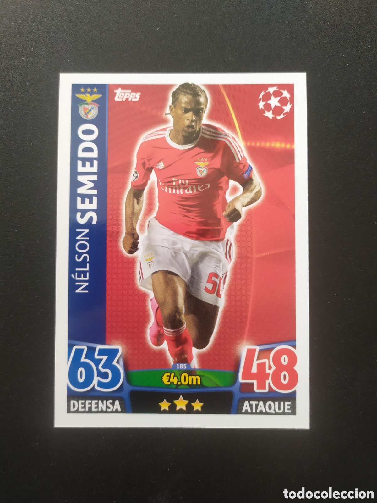Cromos de f&uacute;tbol: UEFA Champions match attax topps 2015 2016 15 16 Nelson Semedo n&deg; 185 Benfica
