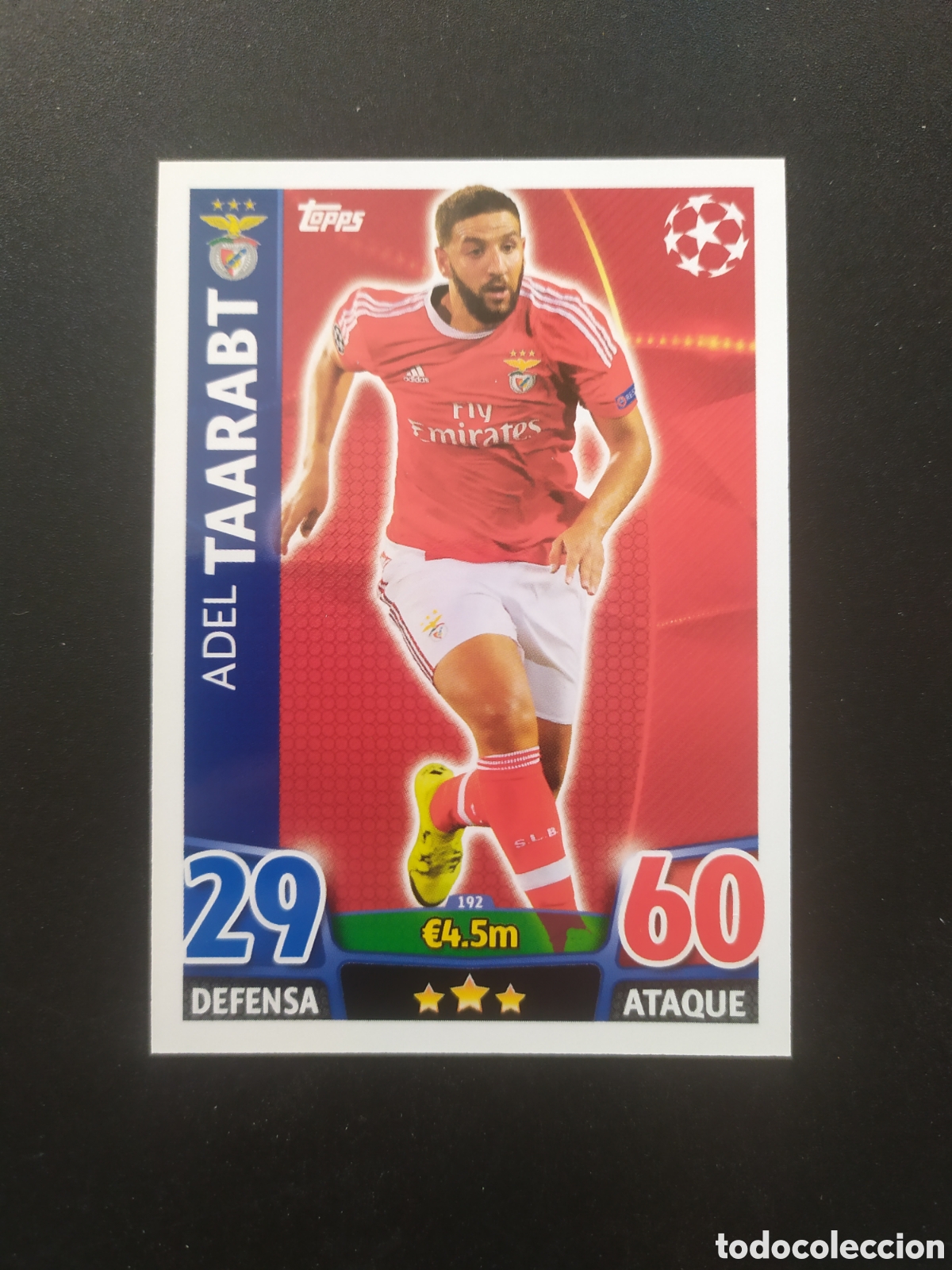 Cromos de f&uacute;tbol: UEFA Champions match attax topps 2015 2016 15 16 Taarabt n&deg; 192 Benfica