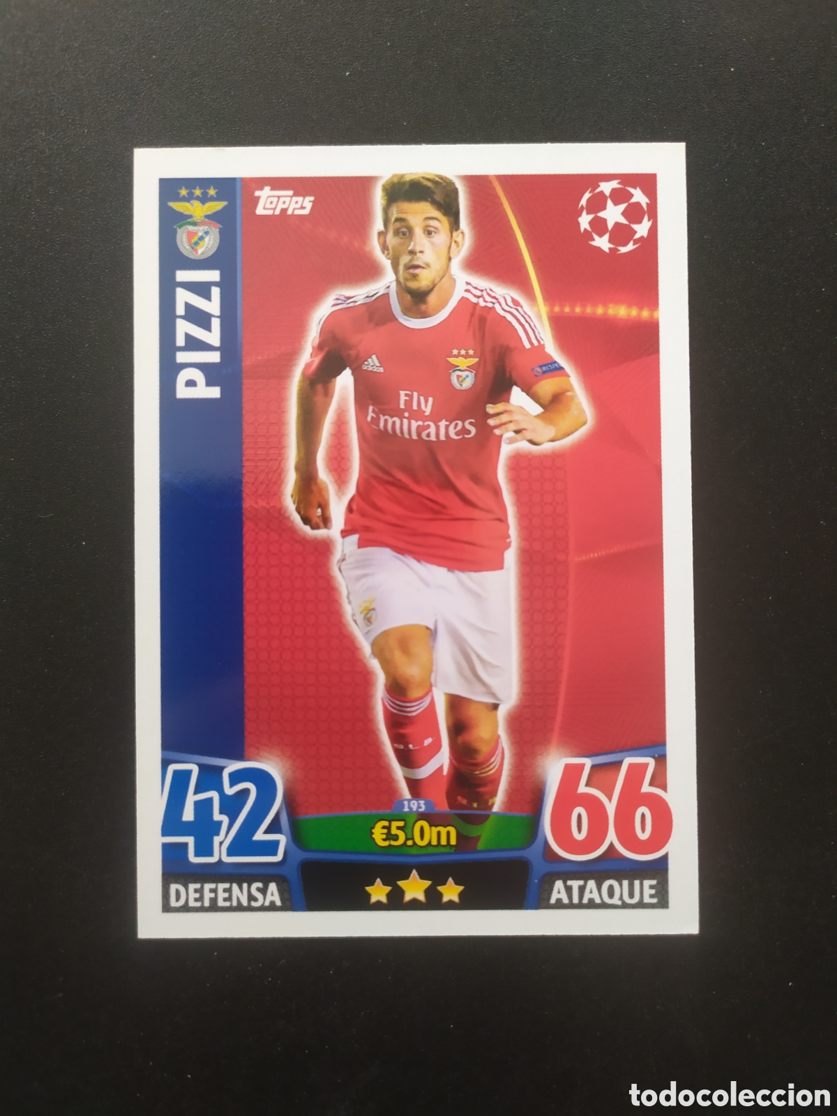 Cromos de f&uacute;tbol: UEFA Champions match attax topps 2015 2016 15 16 Pizzi n&deg; 193 Benfica