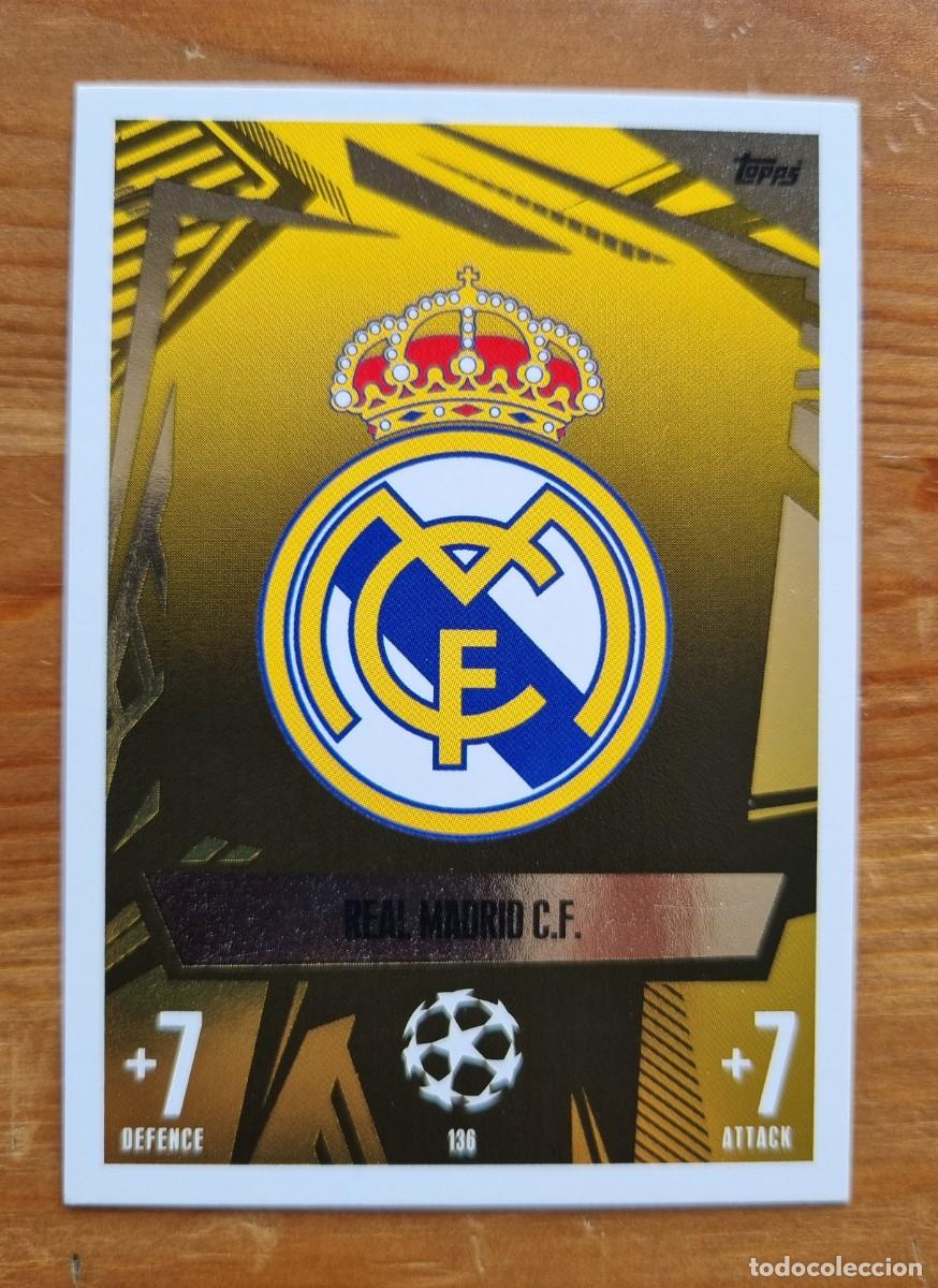 Cromos de f&uacute;tbol: 136 ESCUDO (Real Madrid CF). Match Attax 2023 2024 23 24 (Topps)