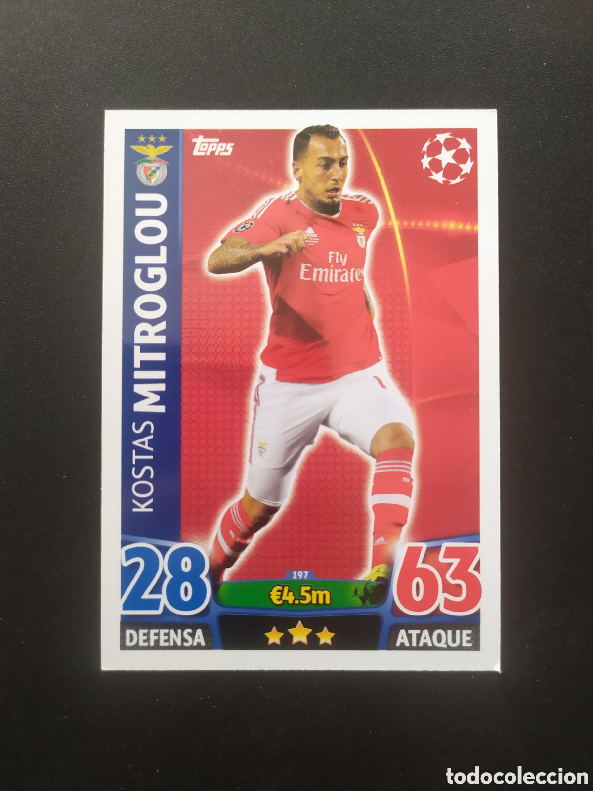 Cromos de f&uacute;tbol: UEFA Champions match attax topps 2015 2016 15 16 Mitroglou n&deg; 197 Benfica
