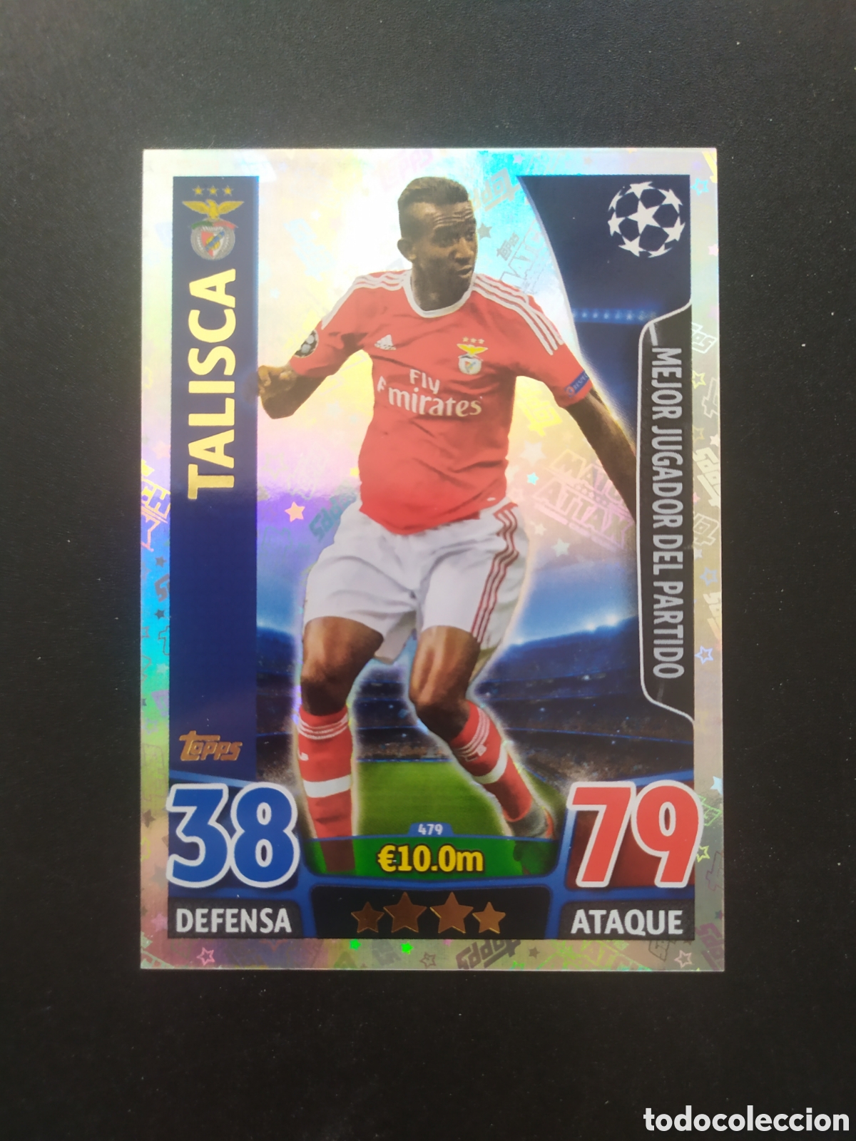 Cromos de f&uacute;tbol: UEFA Champions match attax topps 2015 2016 15 16 Talisca mejor jugador partido n&deg; 479 Benfica