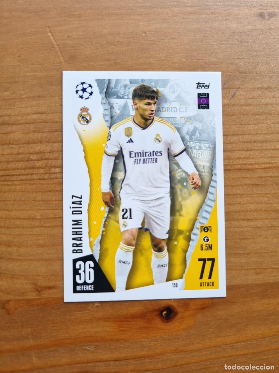 Cromos de f&uacute;tbol: 150 BRAHIM D&Iacute;AZ (Real Madrid CF). Match Attax 2023 2024 23 24 (Topps)
