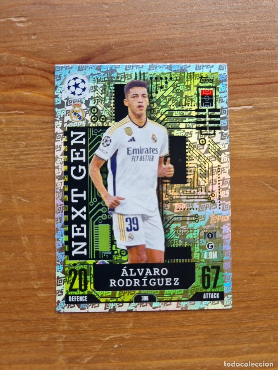 Cromos de f&uacute;tbol: 396 &Aacute;LVARO RODR&Iacute;GUEZ (Real Madrid CF) NEXT GEN. Match Attax 2023 2024 23 24 (Topps)