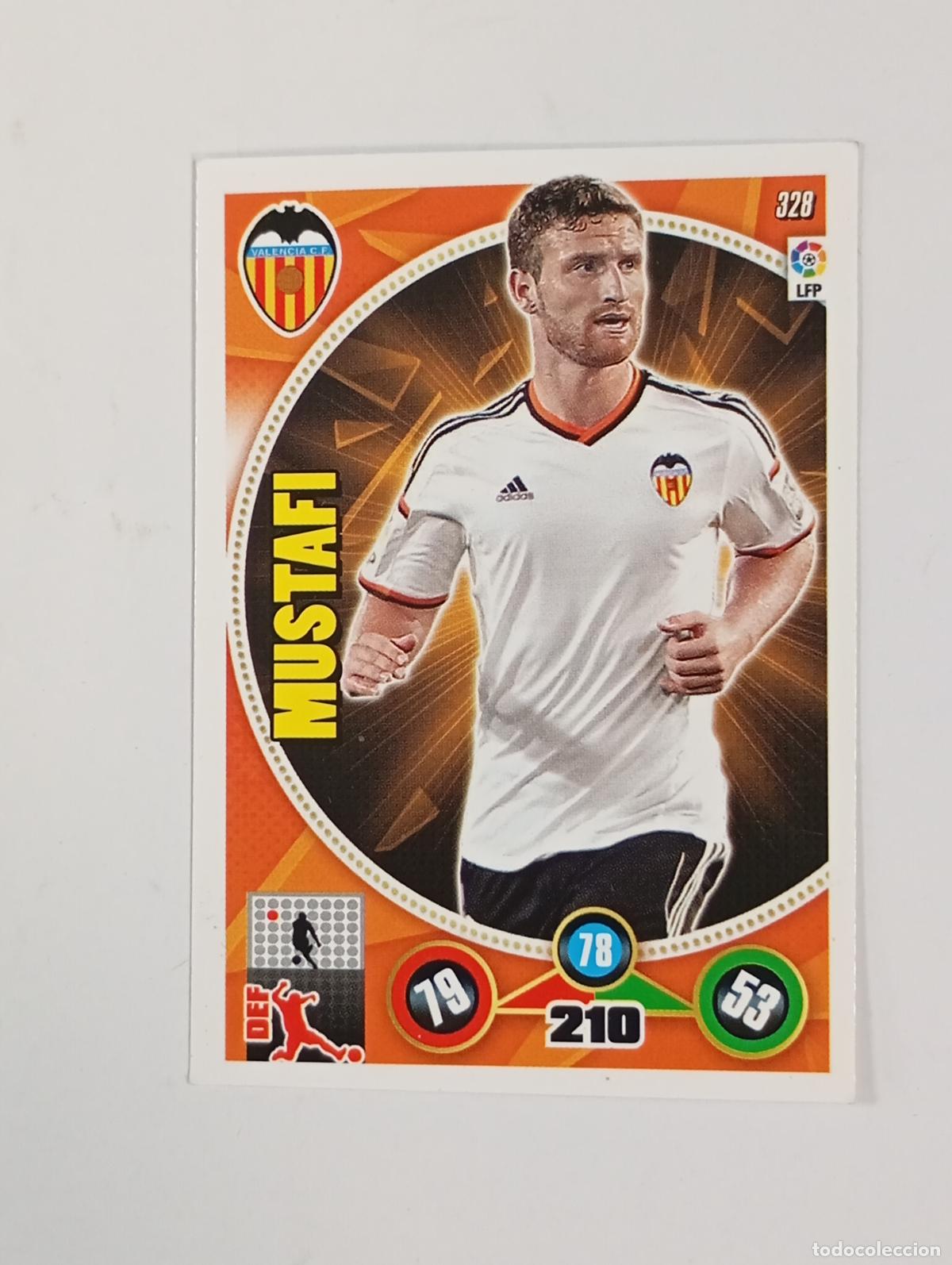 Cromos de f&uacute;tbol: CROMO TARJETA ADRENALYN. LIGA 2014-15. Mustafi. Valencia. TDKP29Y