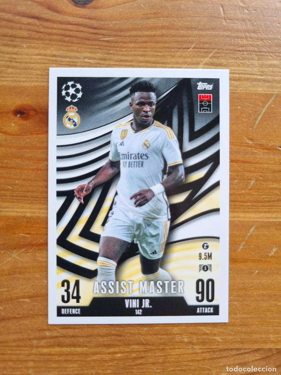 Cromos de f&uacute;tbol: 142 VINI JR. (Real Madrid CF) ASSIST MASTER. Match Attax Extra 2023 2024 23 24 (Topps)