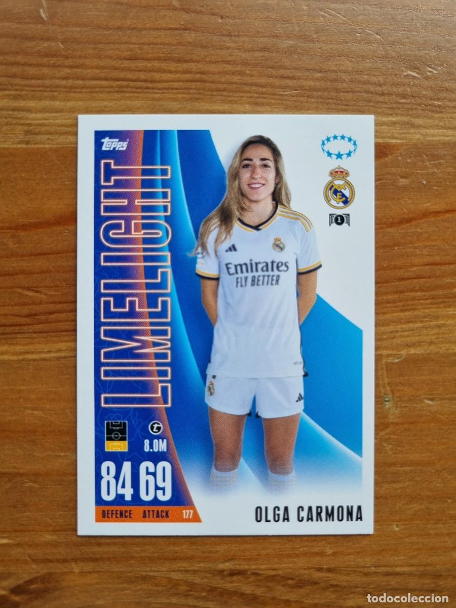 Cromos de f&uacute;tbol: 177 OLGA CARMONA (Real Madrid CF) LIMELIGHT. Match Attax Extra 2023 2024 23 24 (Topps)