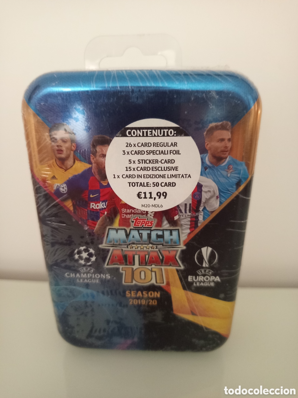 Cromos de f&uacute;tbol: ❇️ CAJA ⚽ LATA MATCH ATTAX 101 50 CARTAS 2019 2020 19 20 UCL SIN ABRIR PRECINTADA ❇️