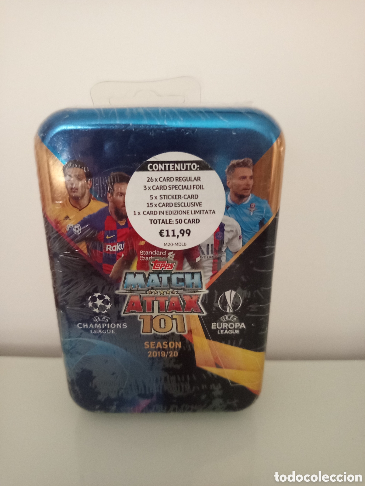 Cromos de f&uacute;tbol: ❇️ CAJA ⚽ LATA MATCH ATTAX 101 50 CARTAS 2019 2020 19 20 UCL SIN ABRIR PRECINTADA ❇️