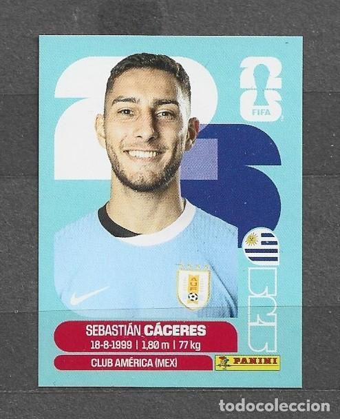 Cromos de f&uacute;tbol: Mundial 2026 - Sebast&iacute;an C&aacute;ceres - N&deg; 6 - Uruguay