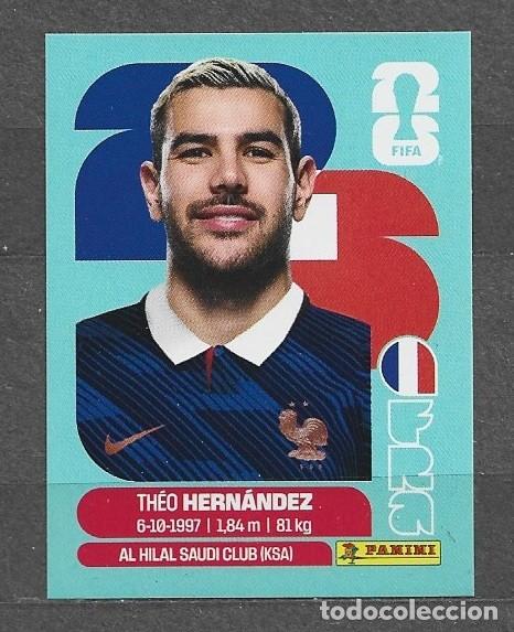 Cromos de f&uacute;tbol: Mundial 2026 - Th&eacute;o Hern&aacute;ndez - N&deg; 3 - Francia