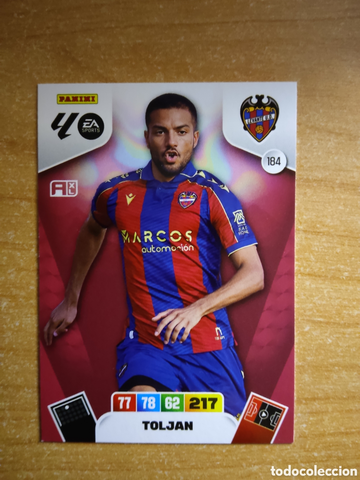 Cromos de f&uacute;tbol: 184 TOLJAN LEVANTE ADRENALYN XL LIGA 2025 2026