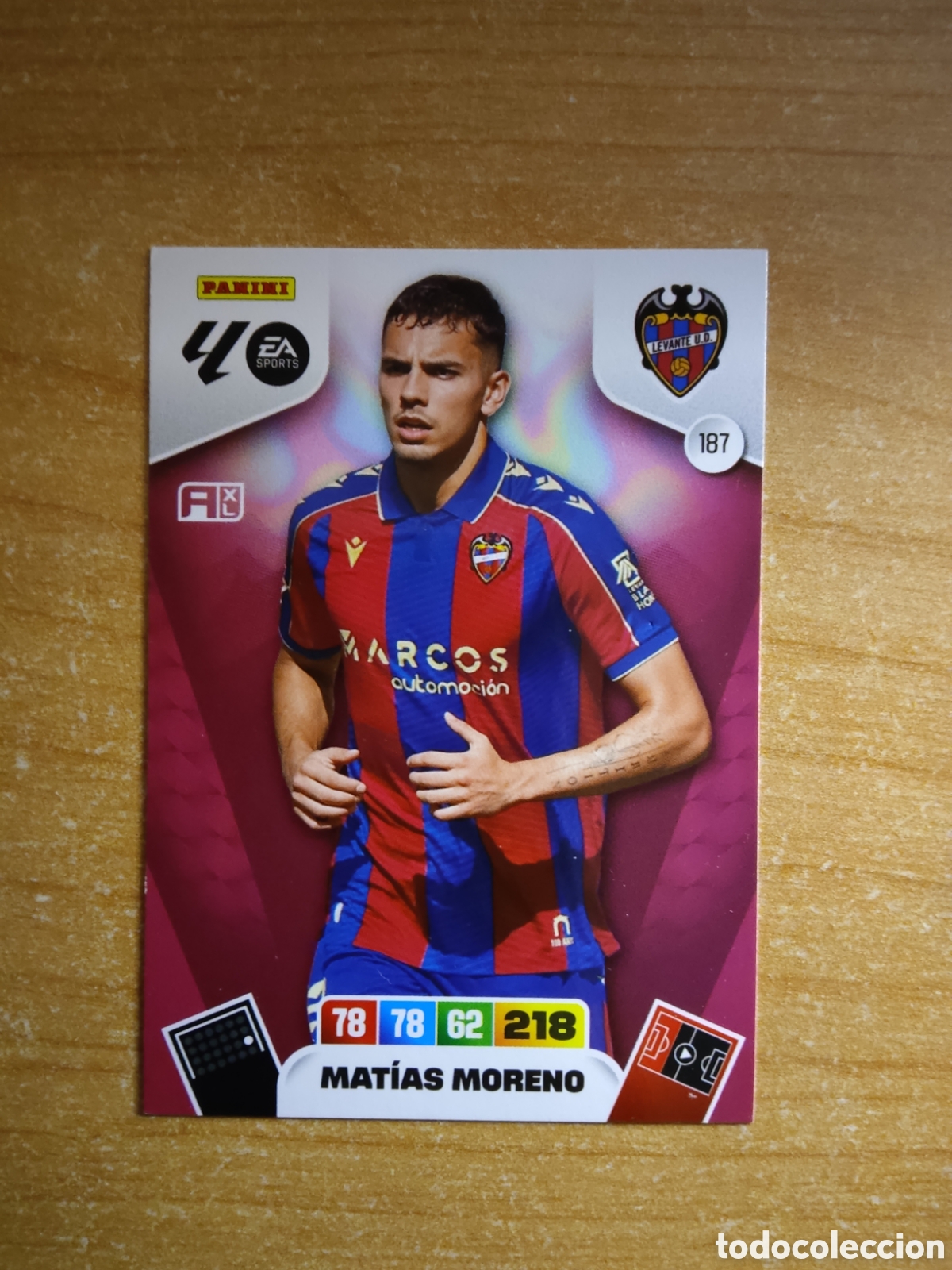 Cromos de f&uacute;tbol: 187 MATIAS MORENO LEVANTE ADRENALYN XL LIGA 2025 2026