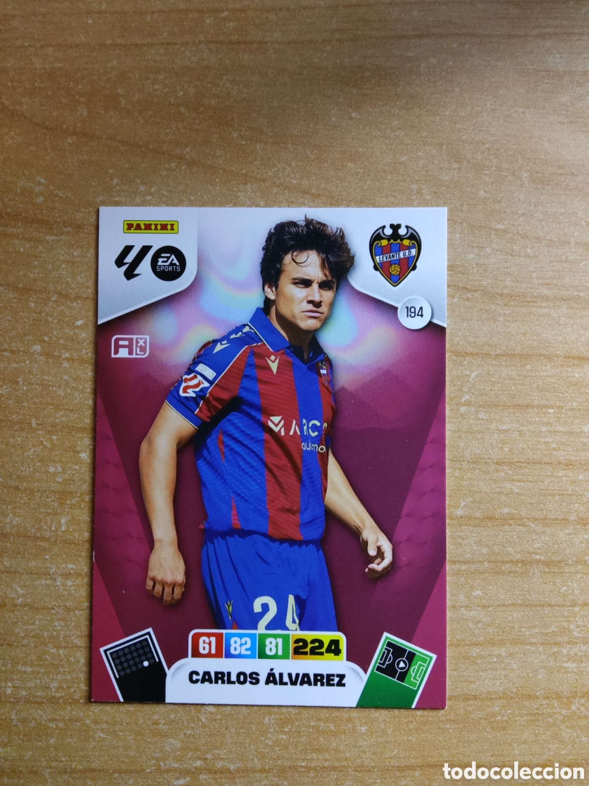 Cromos de f&uacute;tbol: 194 CARLOS ALVAREZ LEVANTE ADRENALYN XL LIGA 2025 2026