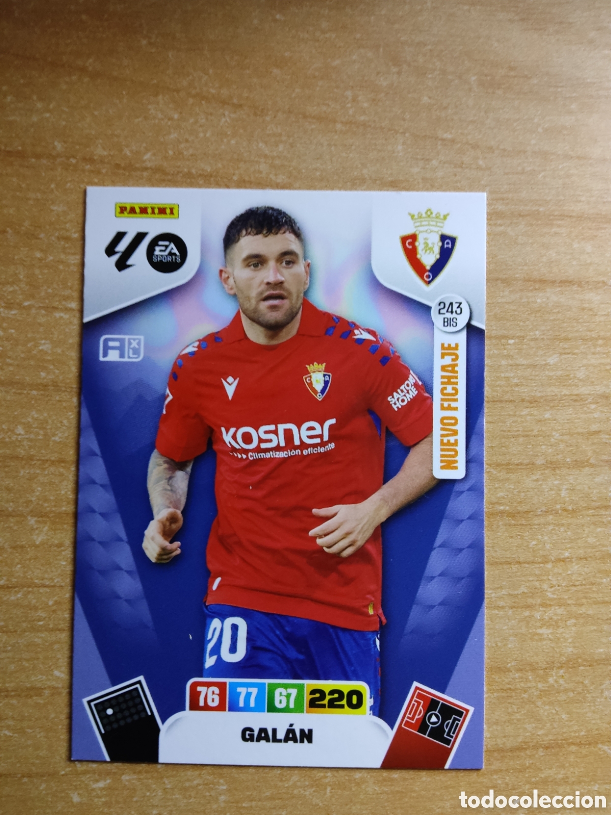 Cromos de f&uacute;tbol: 243 BIS GALAN NUEVO FICHAJE OSASUNA ADRENALYN XL LIGA 2025 2026