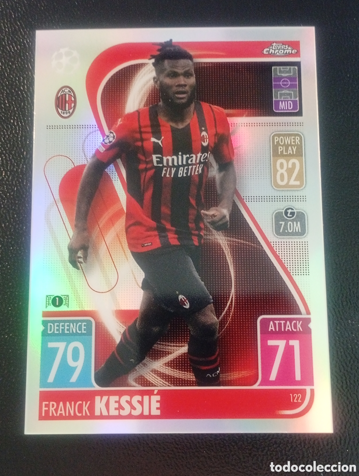 Cromos de f&uacute;tbol: 122 paralela refractor KESSIE MILAN ACM TOPPS CHROME MATCH ATTAX 2021 2022 21 22 CROMOS CARDS