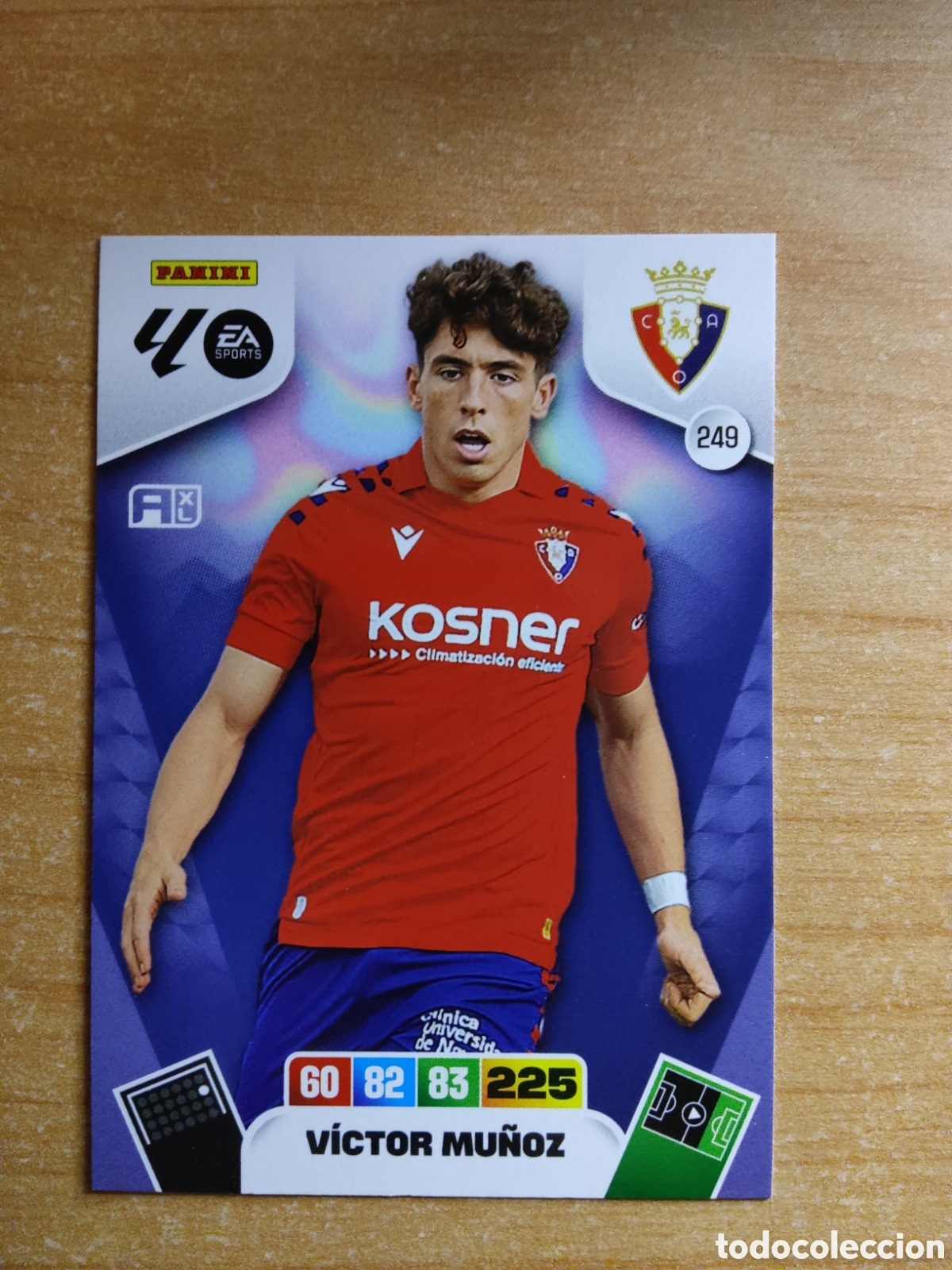 Cromos de f&uacute;tbol: 249 VICTOR MU&Ntilde;OZ OSASUNA ADRENALYN XL LIGA 2025 2026