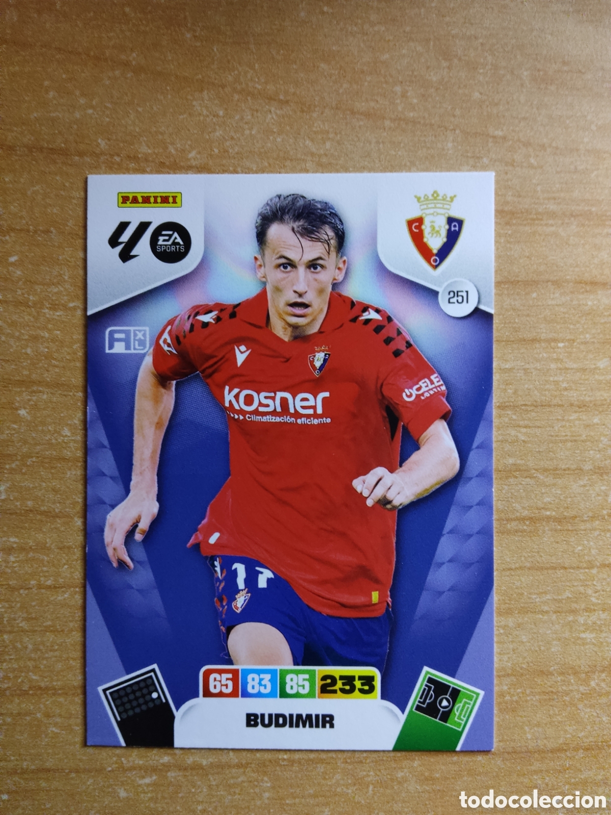 Cromos de f&uacute;tbol: 251 BUDIMIR OSASUNA ADRENALYN XL LIGA 2025 2026