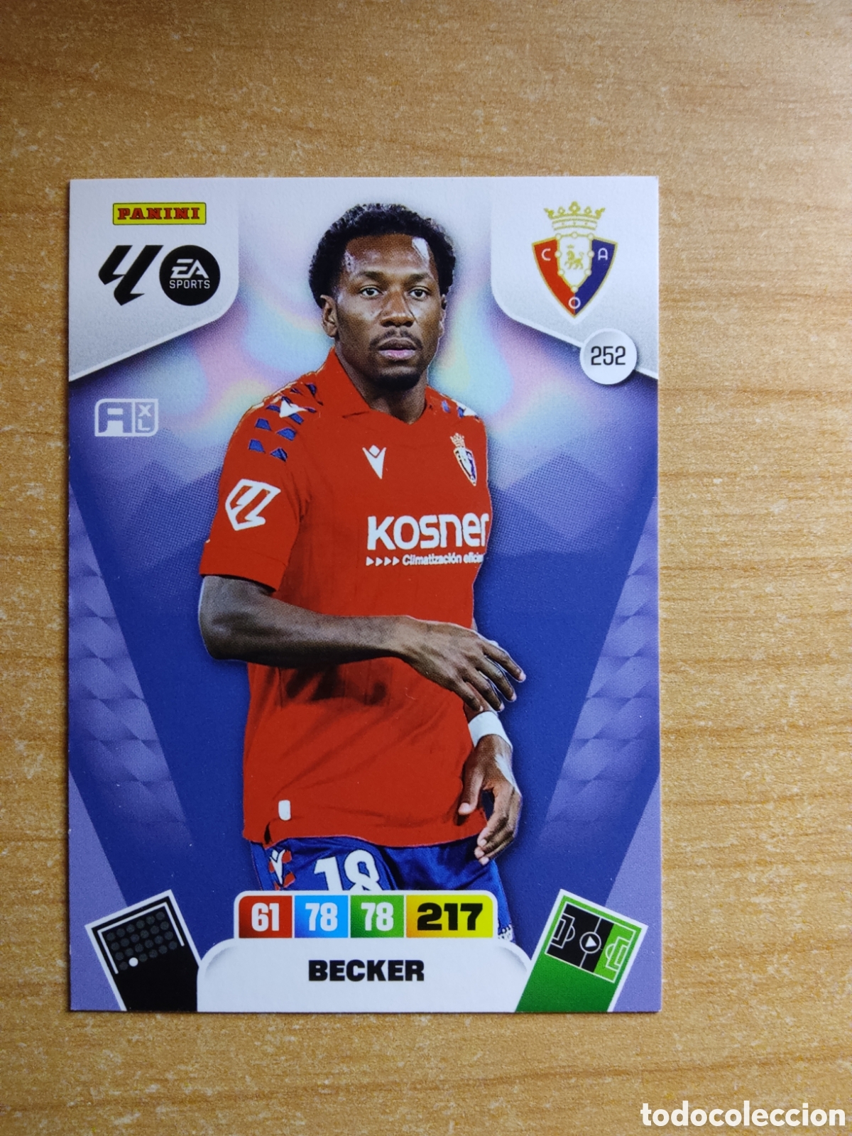 Cromos de f&uacute;tbol: 252 BECKER OSASUNA ADRENALYN XL LIGA 2025 2026