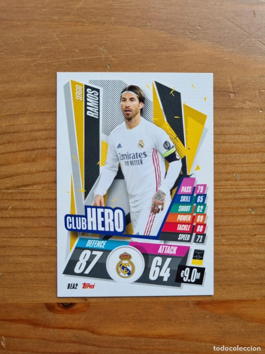 Cromos de f&uacute;tbol: REA2 SERGIO RAMOS (Real Madrid CF). Match Attax 2020 2021 20 21 (Topps)