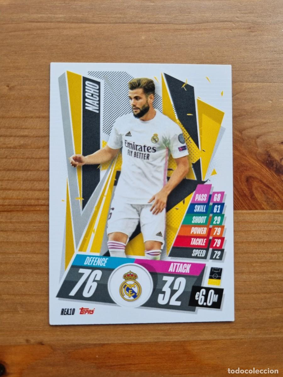 Cromos de f&uacute;tbol: REA10 NACHO (Real Madrid CF). Match Attax 2020 2021 20 21 (Topps)