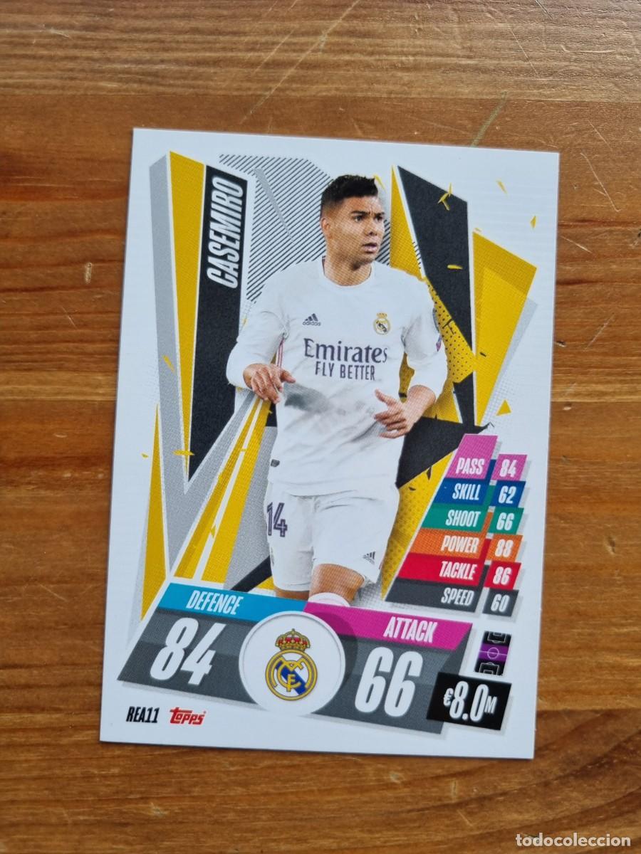 Cromos de f&uacute;tbol: REA11 CASEMIRO (Real Madrid CF). Match Attax 2020 2021 20 21 (Topps)