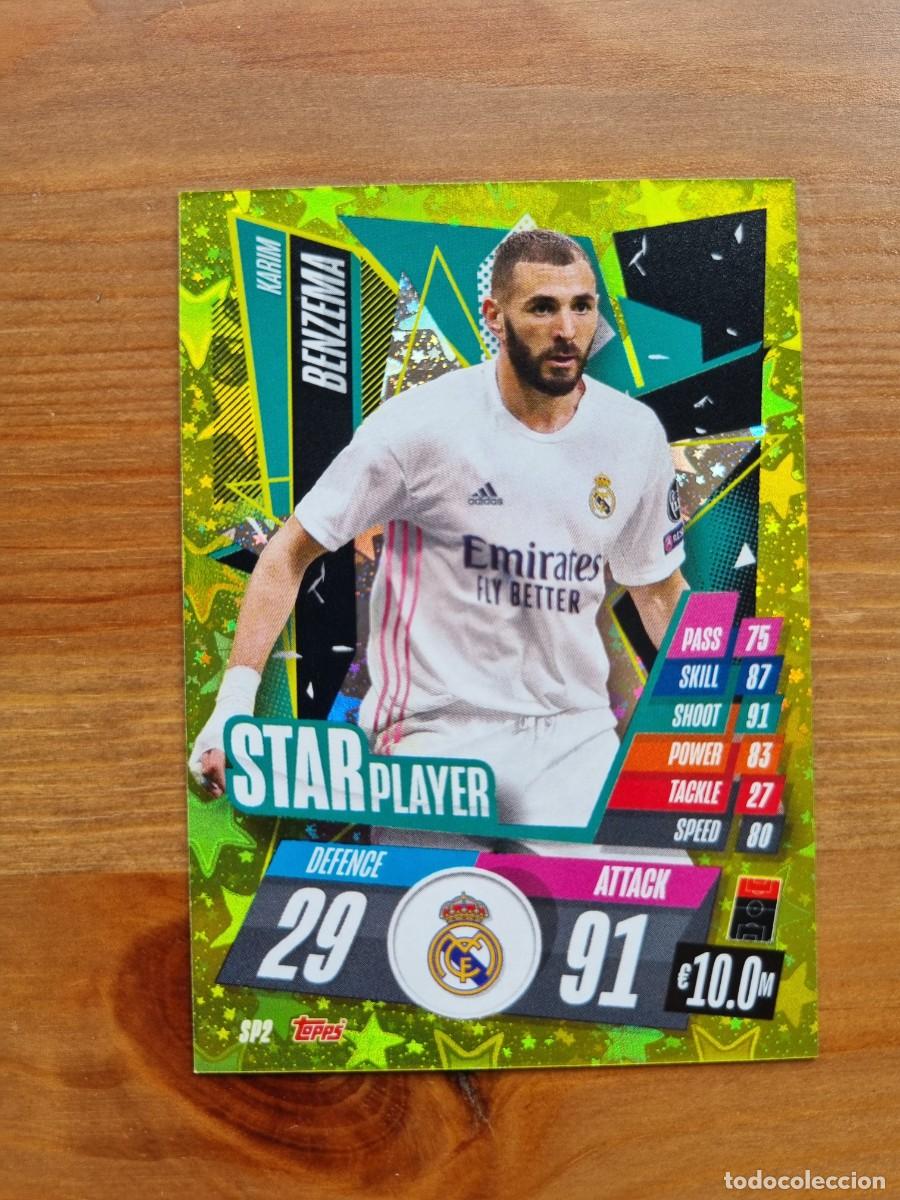 Cromos de f&uacute;tbol: SP2 Karim BENZEMA (Real Madrid CF) STAR PLAYER. Match Attax 2020 2021 20 21 (Topps)