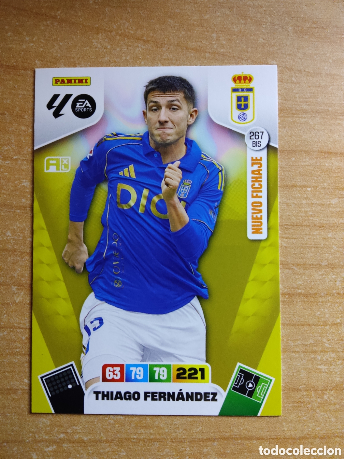 Cromos de f&uacute;tbol: 267 BIS THIAGO FERNANDEZ NUEVO FICHAJE REAL OVIEDO ADRENALYN XL LIGA 2025 2026