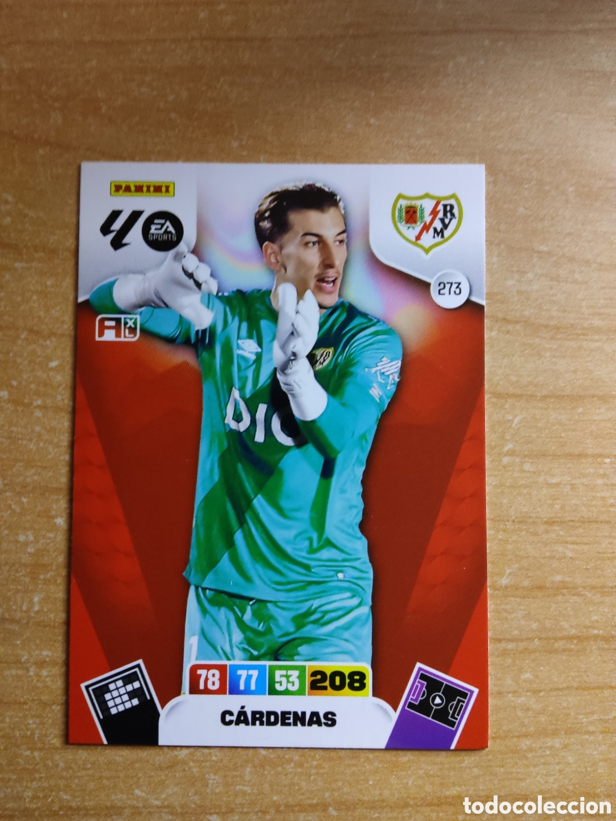 Cromos de f&uacute;tbol: 273 CARDENAS RAYO VALLECANO ADRENALYN XL LIGA 2025 2026