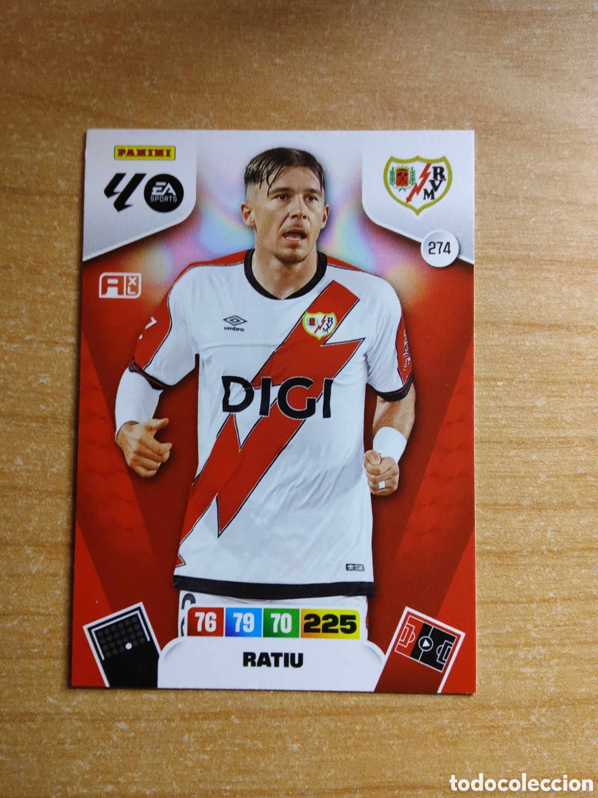 Cromos de f&uacute;tbol: 274 RATIU RAYO VALLECANO ADRENALYN XL LIGA 2025 2026