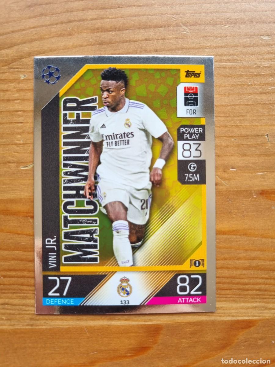Cromos de f&uacute;tbol: 133 VINI JR. (Real Madrid CF) MATCHWINNER. Match Attax 2022 2023 22 23 (Topps)