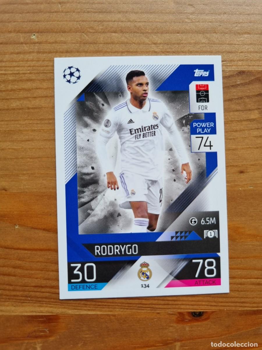 Cromos de f&uacute;tbol: 134 RODRYGO (Real Madrid CF). Match Attax 2022 2023 22 23 (Topps)