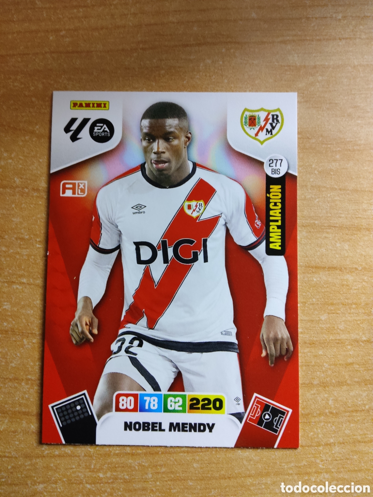 Cromos de f&uacute;tbol: 277 BIS NOBEL MENDY AMPLIACION RAYO VALLECANO ADRENALYN XL LIGA 2025 2026