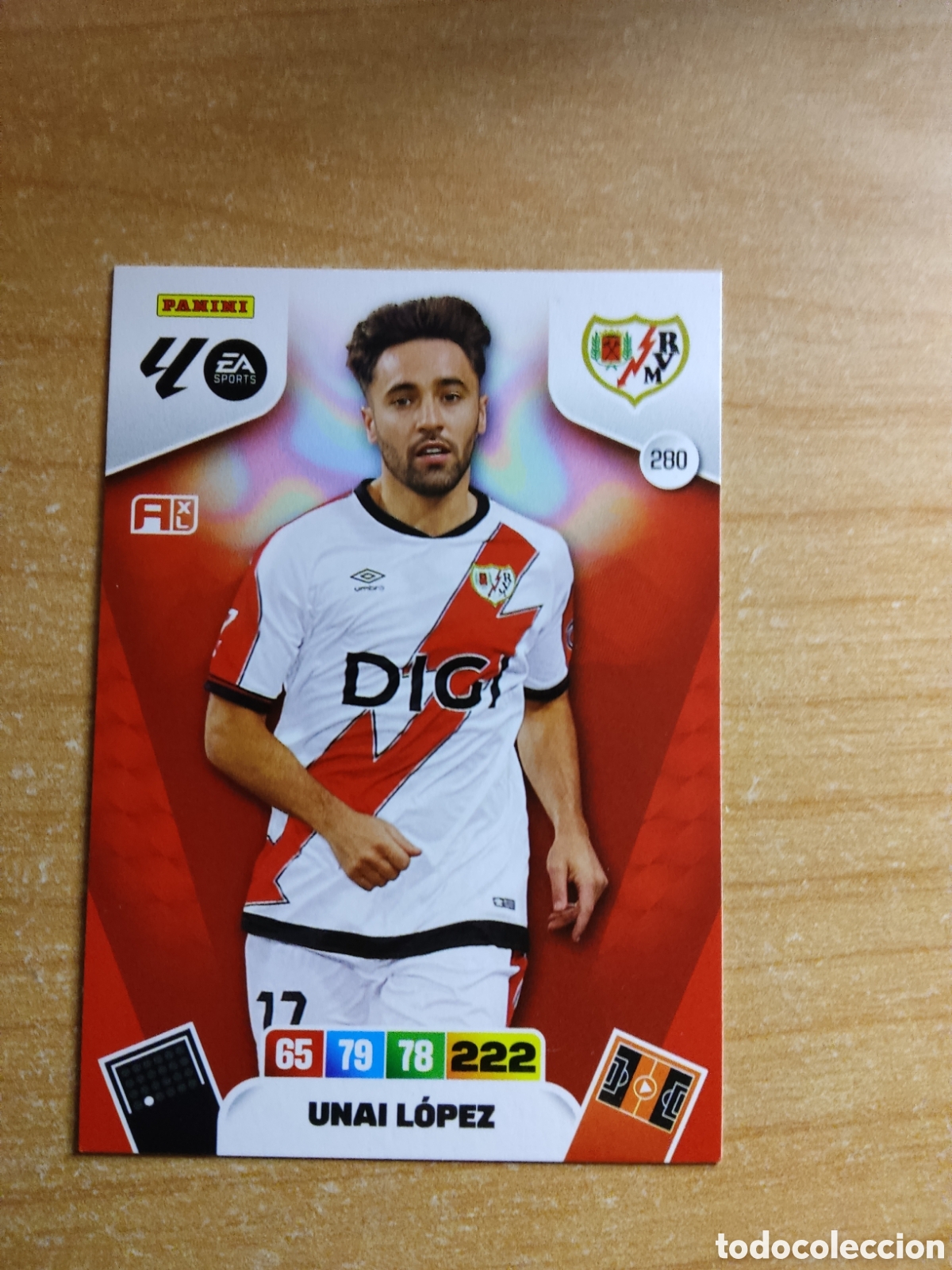 Cromos de f&uacute;tbol: 280 UNAI LOPEZ RAYO VALLECANO ADRENALYN XL LIGA 2025 2026