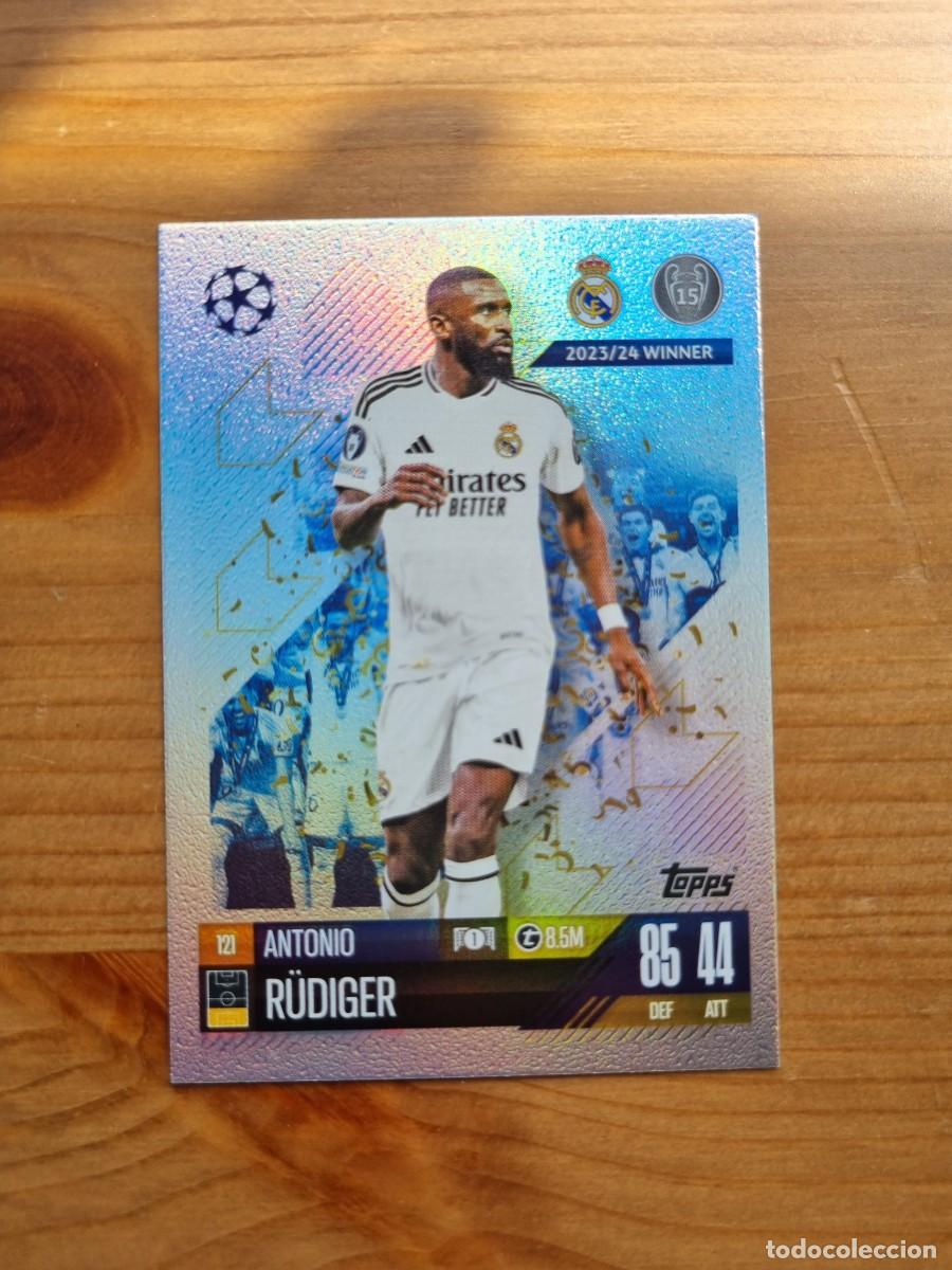 Cromos de f&uacute;tbol: 121 R&Uuml;DIGER (Real Madrid CF). Match Attax 2024 2025 24 25 (Topps)