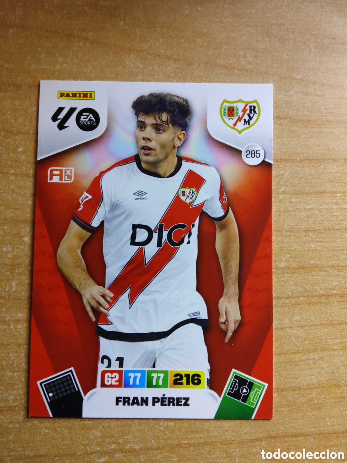 Cromos de f&uacute;tbol: 285 FRAN PEREZ RAYO VALLECANO ADRENALYN XL LIGA 2025 2026
