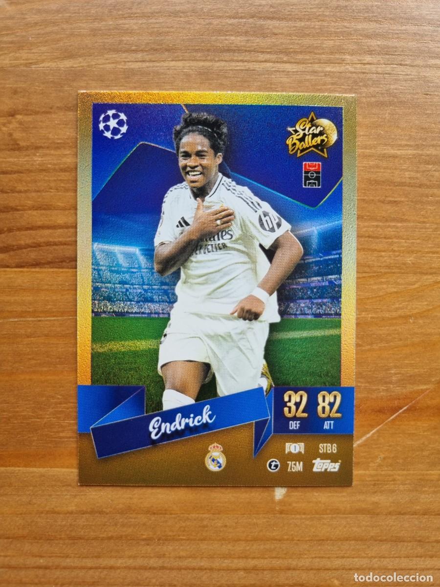 Cromos de f&uacute;tbol: STB6 ENDRICK (Real Madrid CF) STAR BALLERS. Match Attax 2024 2025 24 25 (Topps)