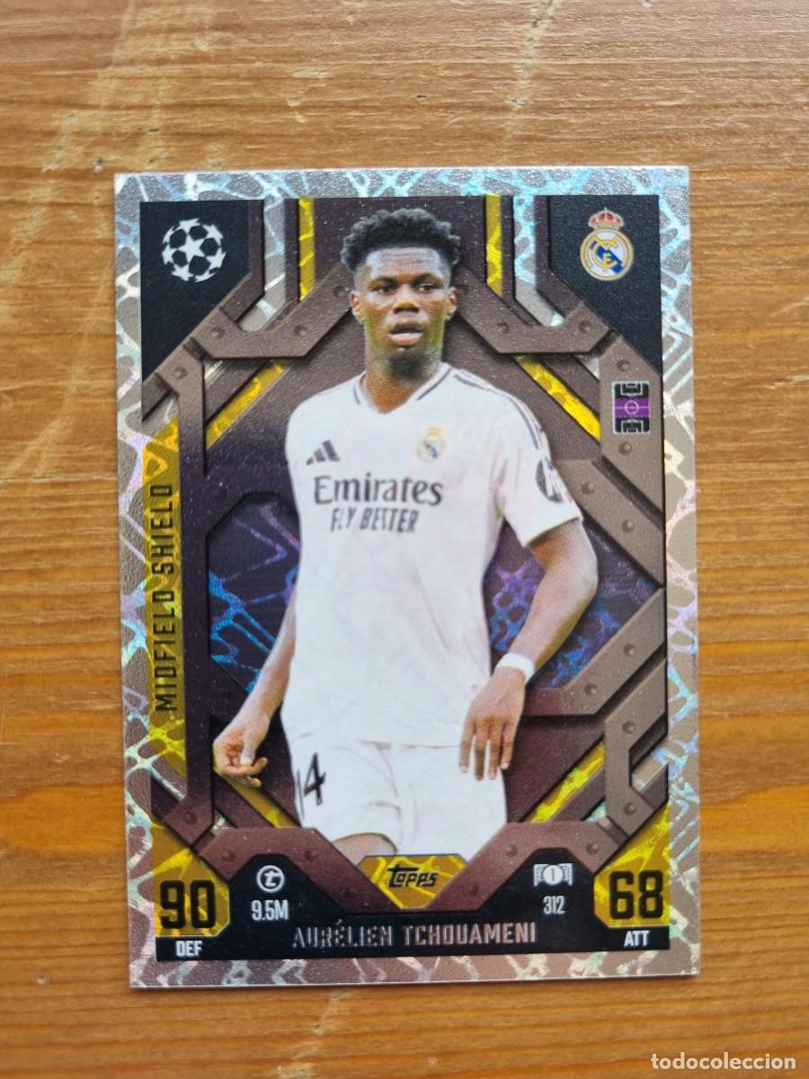 Cromos de f&uacute;tbol: 312 TCHOUAM&Eacute;NI (Real Madrid CF) MIDFIELD SHIELD. Match Attax Extra 2024 2025 24 25 (Topps)