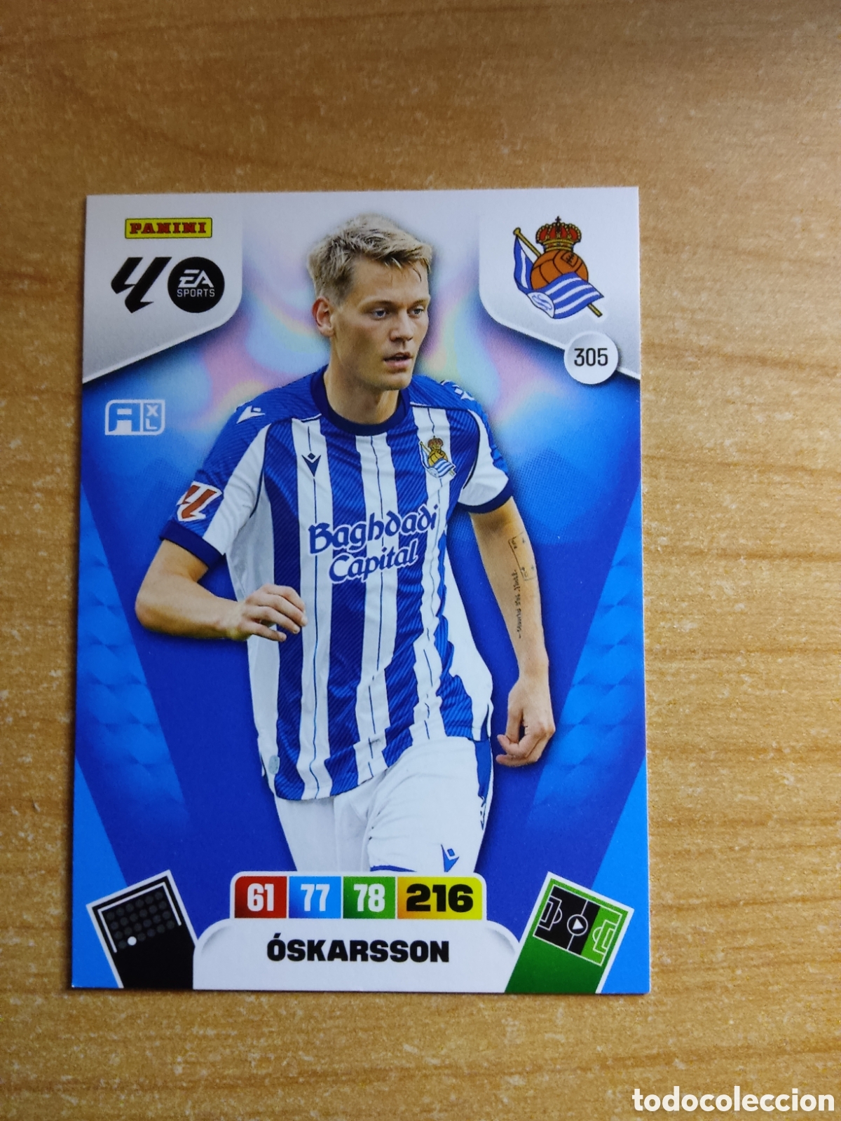 Cromos de f&uacute;tbol: 305 OSKARSSON REAL SOCIEDAD ADRENALYN XL LIGA 2025 2026
