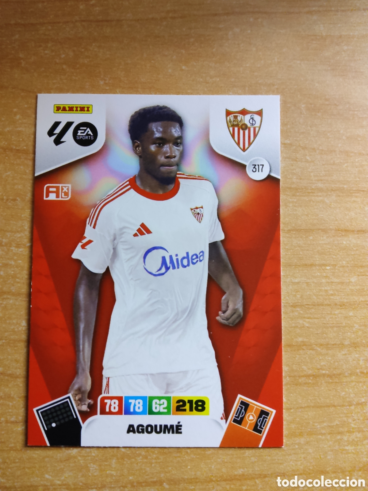 Cromos de f&uacute;tbol: 317 AGOUME SEVILLA ADRENALYN XL LIGA 2025 2026