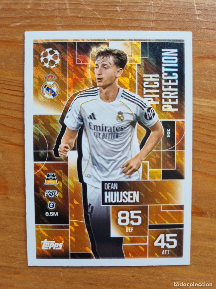 Cromos de f&uacute;tbol: 204 Dean HUIJSEN (Real Madrid CF) PITCH PERFECTION. Match Attax 2025 2026 25 26 (Topps)