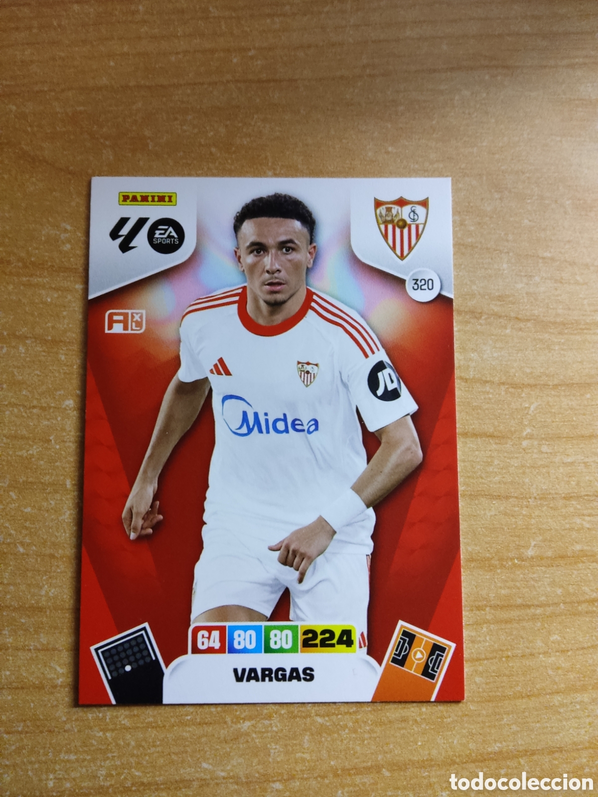 Cromos de f&uacute;tbol: 320 VARGAS SEVILLA ADRENALYN XL LIGA 2025 2026