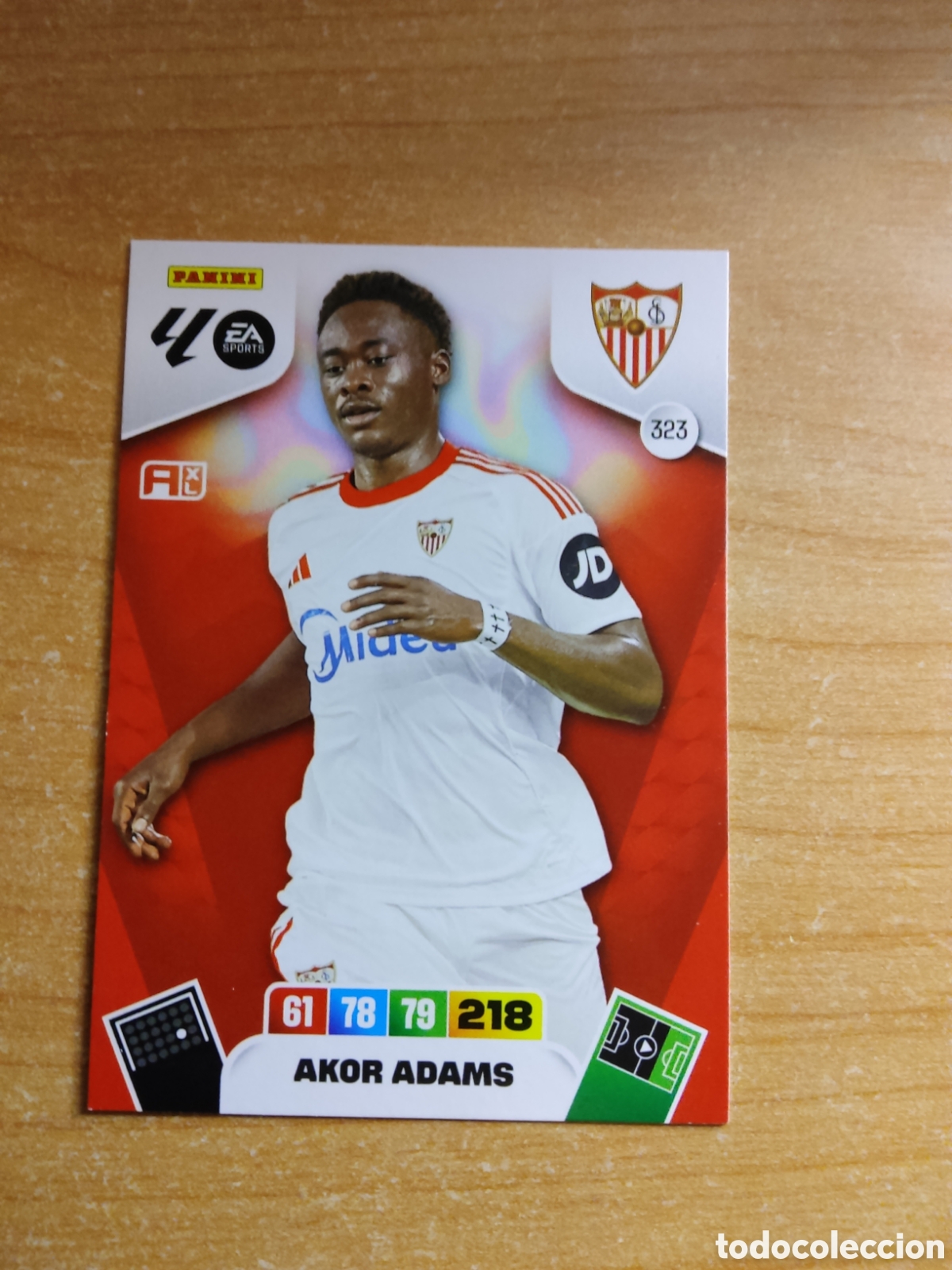 Cromos de f&uacute;tbol: 323 AKOR ADAMS SEVILLA ADRENALYN XL LIGA 2025 2026