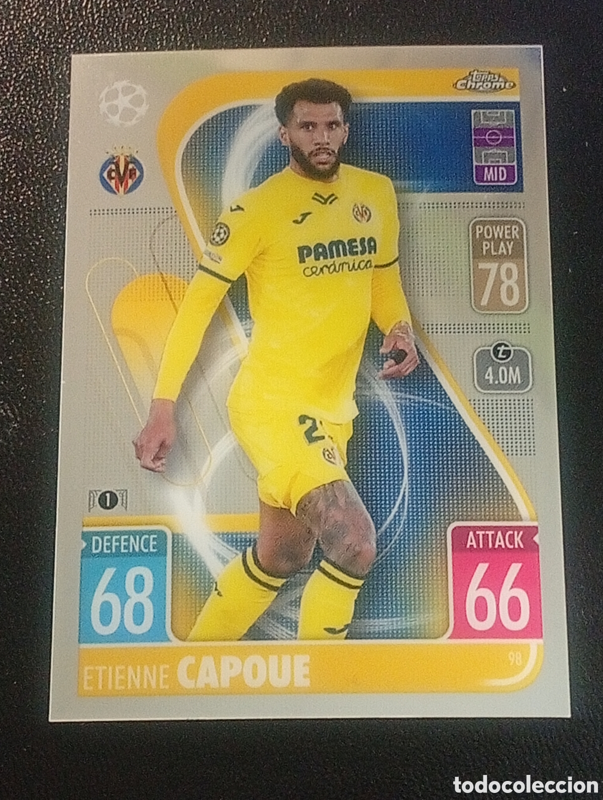 Cromos de f&uacute;tbol: 98 CAPOUE VILLARREAL TOPPS CHROME MATCH ATTAX 2021 2022 21 22 CROMOS CARDS