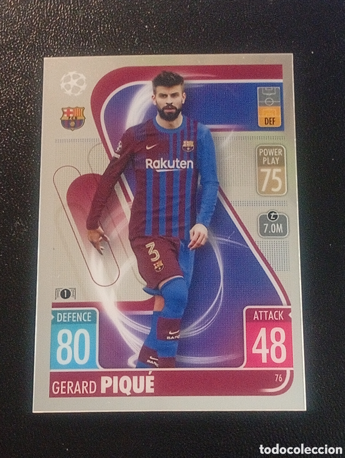Cromos de f&uacute;tbol: 76 PIQUE BARCELONA SPAIN ESPA&Ntilde;A TOPPS CHROME MATCH ATTAX 2021 2022 21 22 CROMOS CARDS