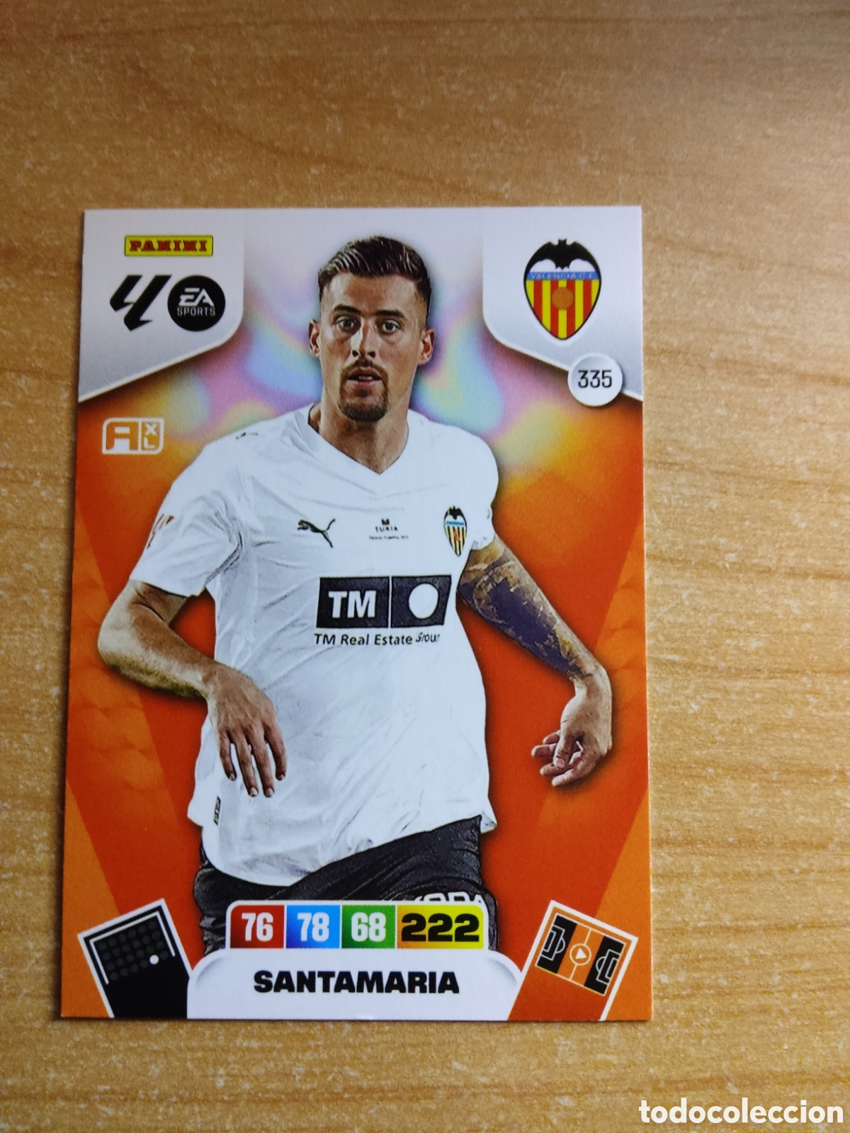 Cromos de f&uacute;tbol: 335 SANTAMARIA VALENCIA ADRENALYN XL LIGA 2025 2026