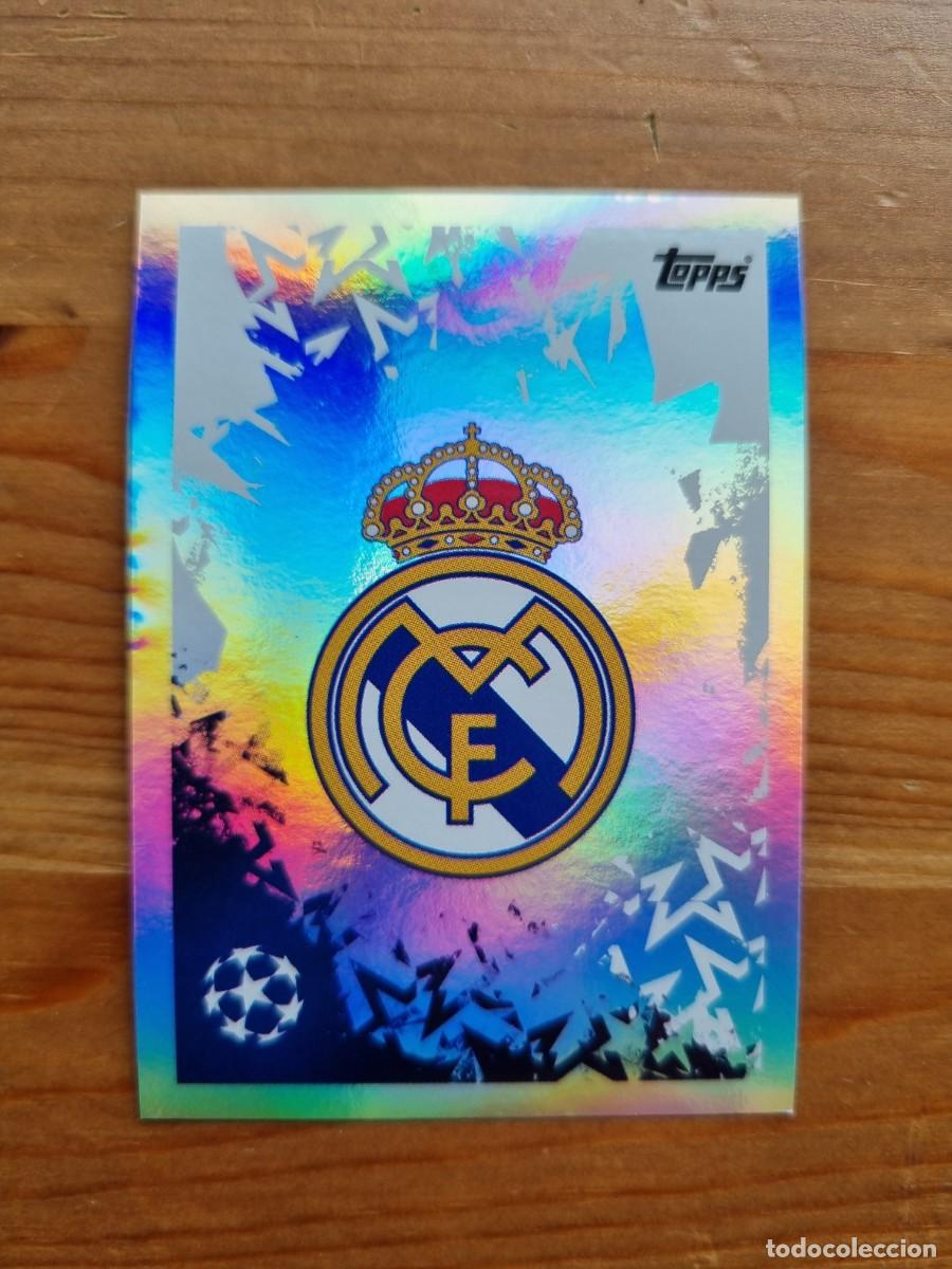 Cromos de f&uacute;tbol: 319 ESCUDO (Real Madrid CF). UEFA Champions League 2024 2025 Sticker (Topps)