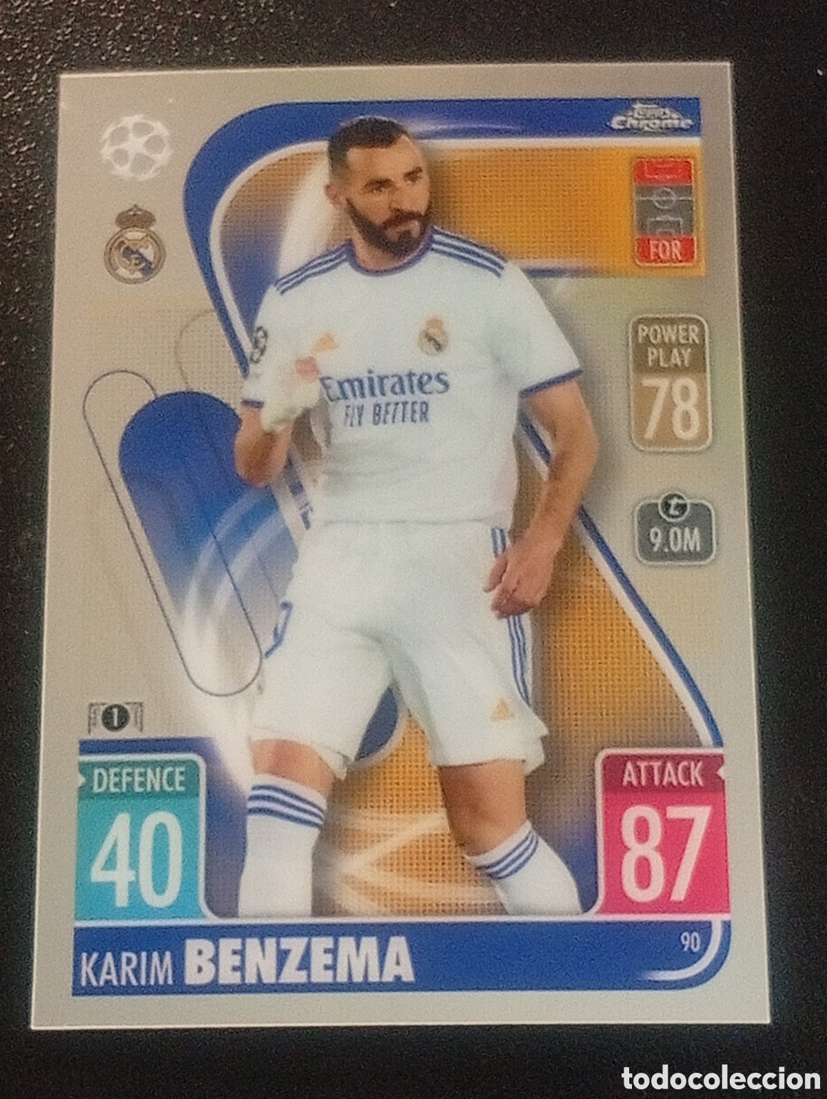 Cromos de f&uacute;tbol: 90 KARIM BENZEMA REAL MADRID FRANCIA TOPPS CHROME MATCH ATTAX 2021 2022 21 22 CROMOS CARDS