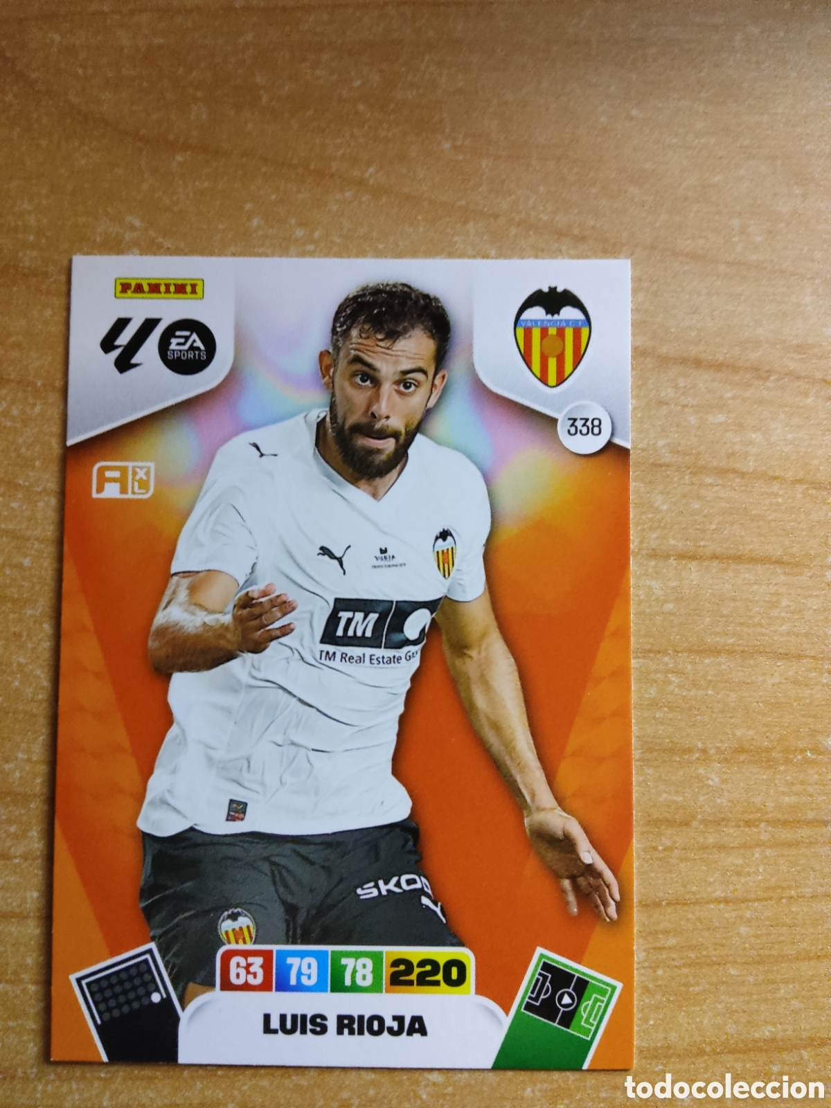 Cromos de f&uacute;tbol: 338 LUIS RIOJA VALENCIA ADRENALYN XL LIGA 2025 2026